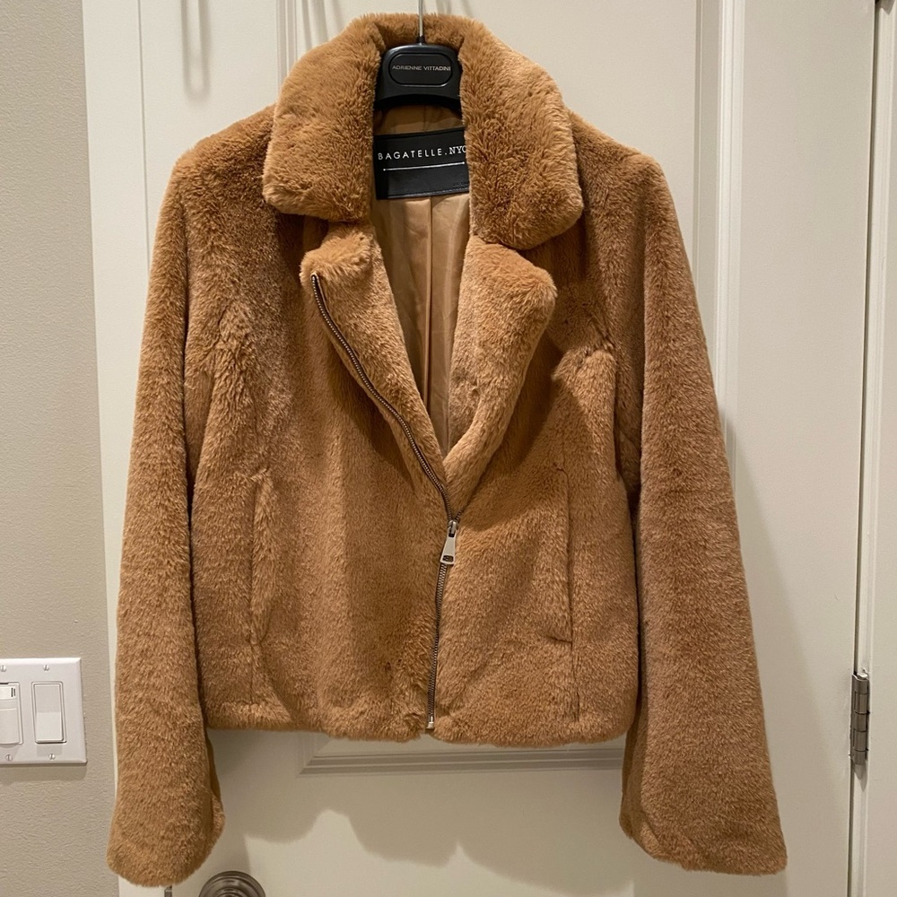 Bagatelle Faux Fur Motorcross Jacket
